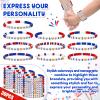 Landical 30 Pcs Jesus Loves You Bracelets Bulk Friendship Bracelets Clay Bead Christian Wristbands for Kids Religious Jesus Loves You Wristband First Communion Sunday Confirmation VBS(Red Blue White) view 4