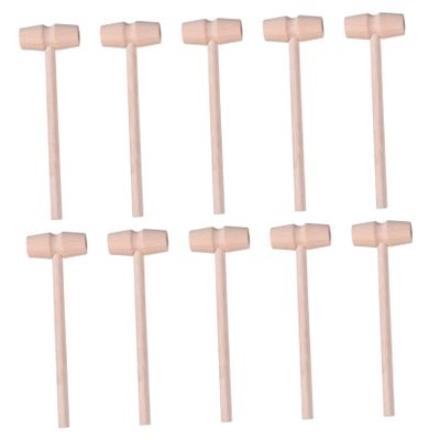 Alipis 10pcs Wooden Hammer Mini Mallets for Boys and Girls Food Mallets Ergonomic Handle for Hand Eye Coordination