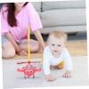 GALPADA Height Trolley Walker with Whistle for Boys Push Toy for Toddlers Safe Learning Activity Cart for Early Walking Fun Red Design view 4