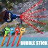 32-Hole Five-Claw Bubble Wand, 5 Claw Smiley Bubble Stick, Bubble Claw Wand, Smiley Face Bubble Claw Wand, 5 Claw Bubble Wand, Bubble Machine for Summer Outdoors with Bubble Liquid (Yellow) view 2