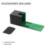 Mage Tech Adventurer [Apprentice] Modular Deck Box - Holds 99 Double-Sleeved Cards - Ultra-Rugged, Expandable Design - MTG PTCG LOR OPCG & More - Black/Green view 4