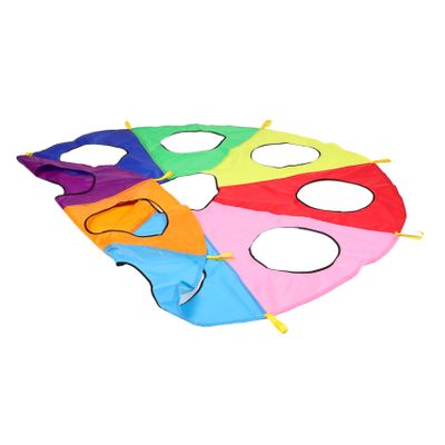 LIOOBO 9holes Cooperative Play for Kindergarten Boys and Girls Games Outdoor Sensory Training Parachute Toy
