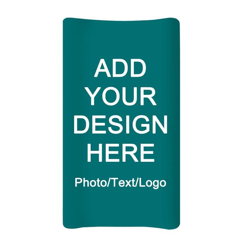 Jgksbqv Personalized Changing Pad Cover Custom with Photo Name Logo Customized Gift for New Mother 32"x16", Teal