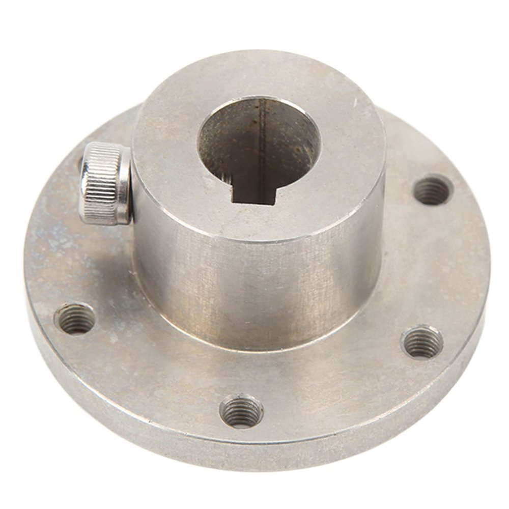 CQJRGF RC Flange Coupling 14MM Flange Coupling Connector Stainless Steel Key Hub RC Shaft Coupling Replacement Parts with Chain Slot Flange Coupling Connector Accessory for DIY RC Model Motors