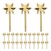 50 Pack Mini 6-Pointed Golden Star Sticks - Small Wand Decorations for Crafts, Party Decor & Christmas Tree Ornaments view 1