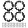 4pcs Wheel Outer Beadlock Ring 1.9 Inch Replacement Rings for 1/10 RC Cars Suitable Axial SCX10 90046 4 1.9 Inch Wheel Hubs (Black) view 1