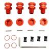 10mm Extended Wheel Hex Hub Adapter 14mm to 17mm  Aluminum Upgrade with Anti-Dust Cap Nuts  Compatible with ARRMA 1/10 3S Senton, Granite, Vorteks, Infraction, Big Rock, Vendetta (Red) view 2