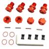 10mm Extended Wheel Hex Hub Adapter 14mm to 17mm  Aluminum Upgrade with Anti-Dust Cap Nuts  Compatible with ARRMA 1/10 3S Senton, Granite, Vorteks, Infraction, Big Rock, Vendetta (Red) view 4