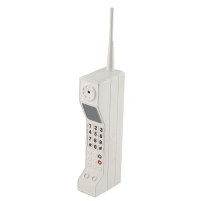 Fayelume Fake Phone, White 32x4x7cm Vintage Nostalgia Big Brothers Big Brick Phone, Prop Phones for Stage Performances, Window Decorations