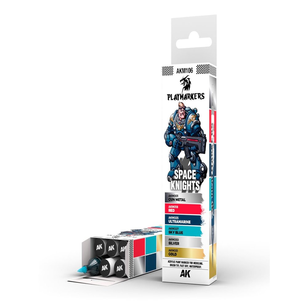 AK PLAYMARKERS SET AKM106 SPACE KNIGHT (6x)