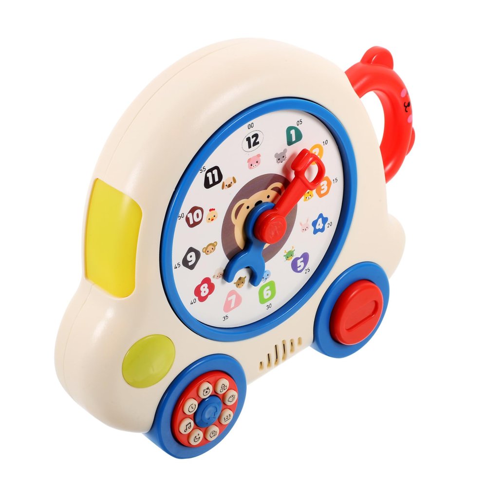 LIOOBO Interactive Educational Clock Learning for Cognition Color Recognition Plaything Non Electric Shape Animal Recognition Engaging Learning Tool for Early Childhood
