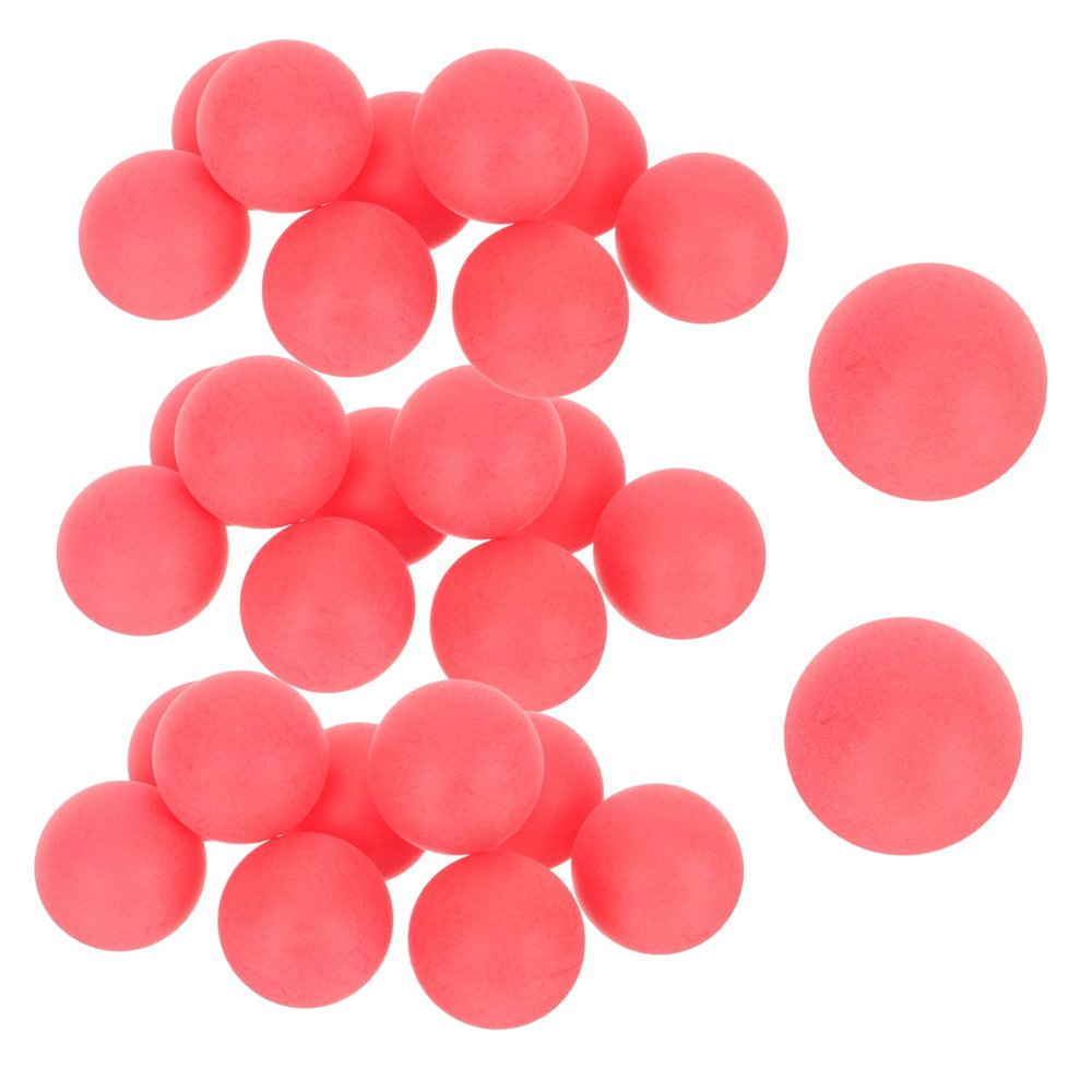 LIOOBO 100pcs Plastic Raffle Balls Red Pong Balls for Party Bulk Bingo Table Tennis