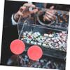 LIOOBO 100pcs Plastic Raffle Balls Red Pong Balls for Party Bulk Bingo Table Tennis view 3