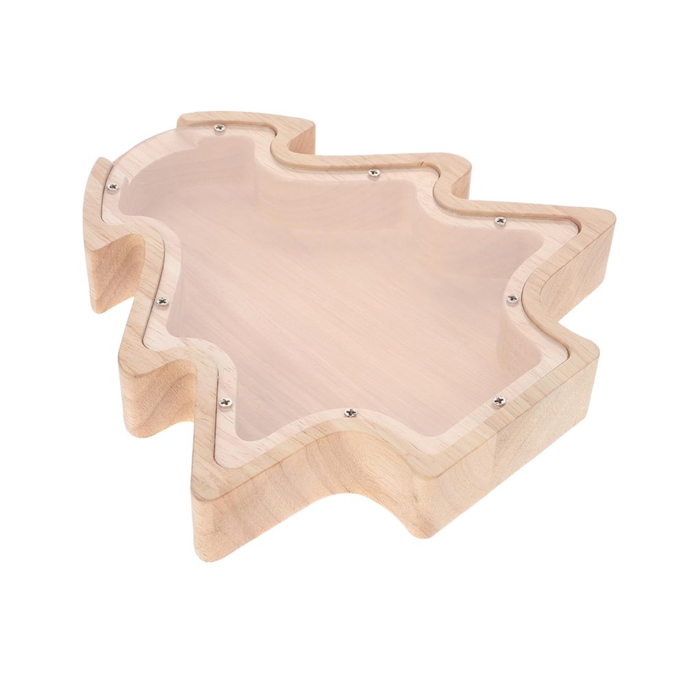 Abaodam Wooden Christmas Tree Bank Fun and Festive Money Box for Boy Girl and Adults for Holiday Savings and Ideas Charming for Organizing and Treasures