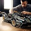 3D Racing Car Model Building Kit, 14.17 x 6.49 inches, Black and Gold Design view 2