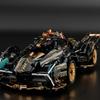 3D Racing Car Model Building Kit, 14.17 x 6.49 inches, Black and Gold Design view 4