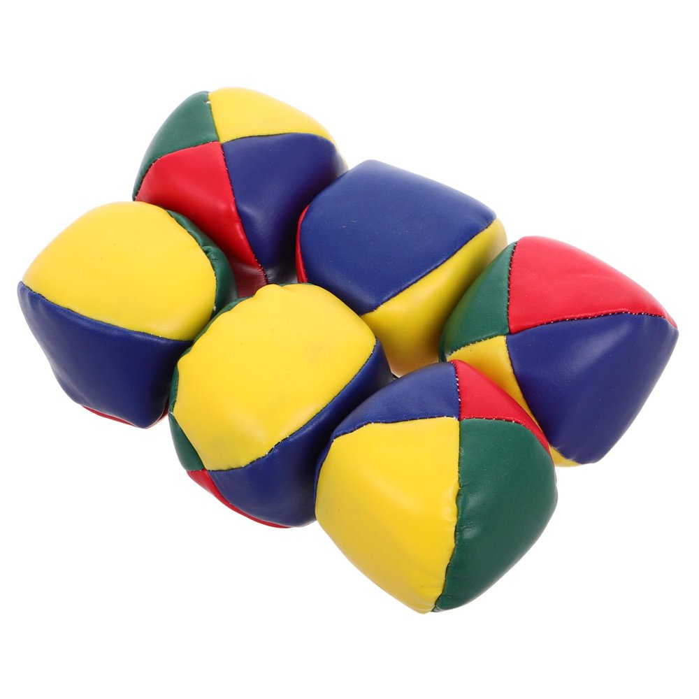 SUPVOX 6pcs Mini Colorful Bean Bags Soft Pu Round Tossing Toys for Boy Girl Games Durable and Lightweight Sandbags for Fun Carnival Activities