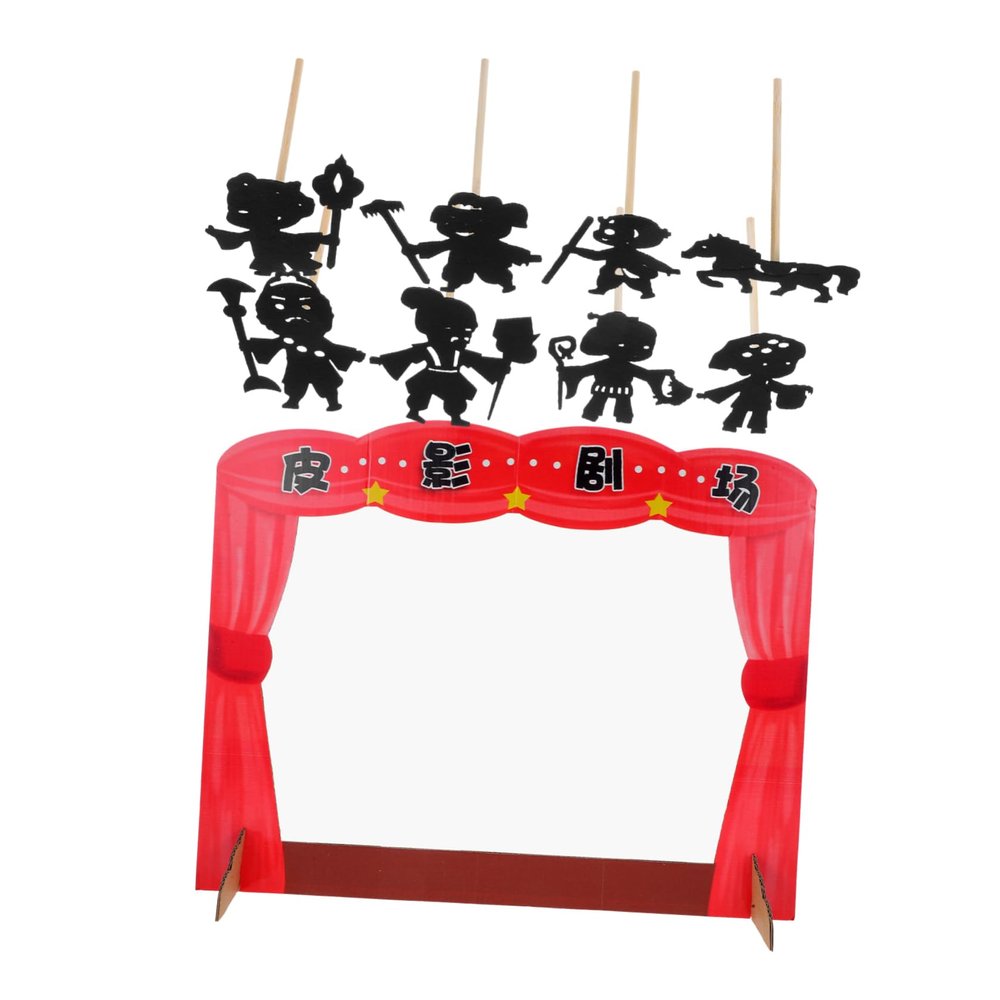 Abaodam 1set Boys and Girls Shadow Puppet Theater Kit DIY Shadow Puppets Creative Play Props for Interactive Storytelling Fun for Boy Girl Engaging Drama and Imaginative Learning