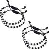 Baby Nazariya Bracelets, Set of 4, Adjustable, Cotton Thread, Black & White Beads view 1