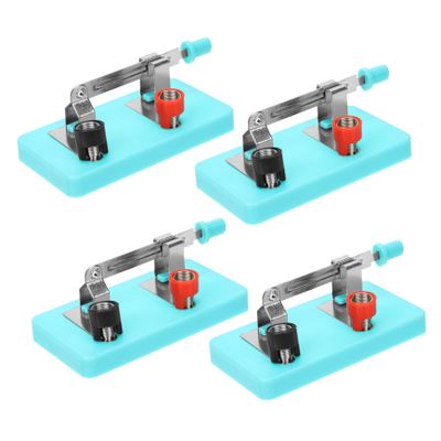 ABOOFAN 4pcs Spst Single Throw Switch for Electrical Experiments Teaching Aids for Physics Projects Safe Low Voltage Circuit Breakers for DIY Activities