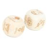 2pcs Food Decision Dice, Pine Wood Versatile Options Funny Date Night Toy Decision Dice with 12 Food Choices for Restaurant Dining, Picnic view 4