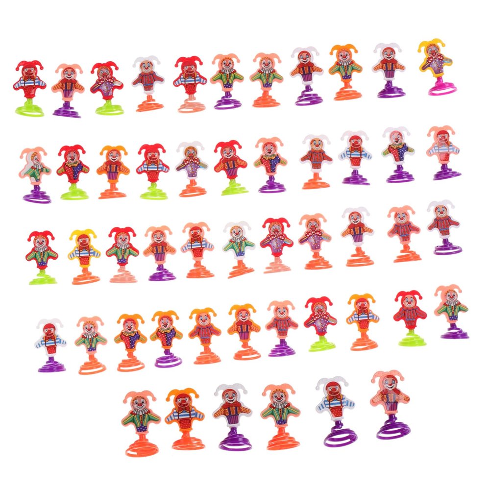 SUPVOX 50pcs Clown Spring Plaything Creative Jumping Toys for Boys and Girls Interactive Fun for Preschoolers Unique Novelty Joyful Play Fine Motor Skills and Cognitive Development