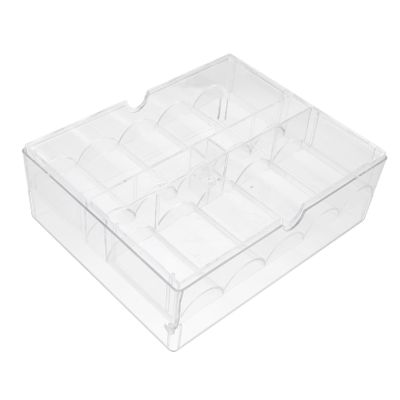Angoily Acrylic Poker Chip Box Rectangular Storage Organizer Poker Chips Container Rack