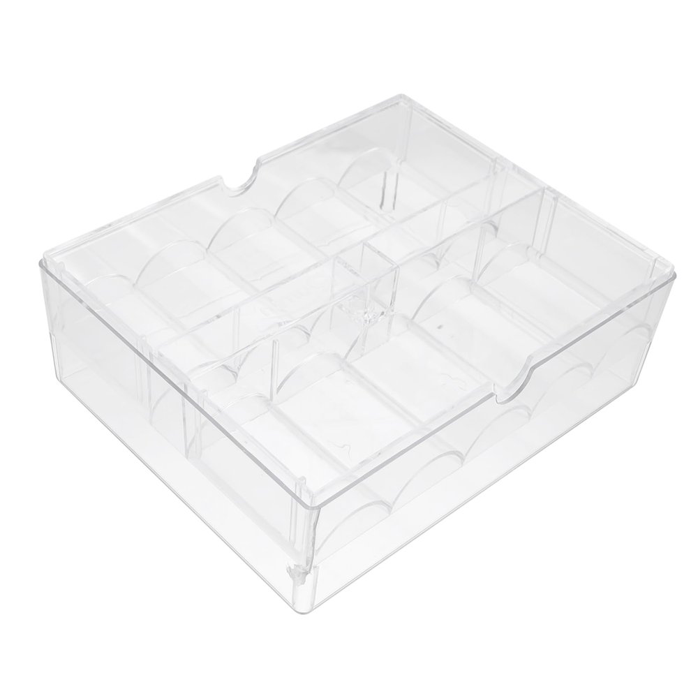 Angoily Acrylic Poker Chip Box Rectangular Storage Organizer Poker Chips Container Rack