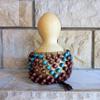 8 inches brown beaded Gourd shekere, Rhythym Music instrument, African druming gourd shaker, Musician Gifts view 2