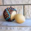 8 inches brown beaded Gourd shekere, Rhythym Music instrument, African druming gourd shaker, Musician Gifts view 4