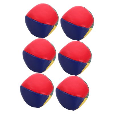 Abaodam 6pcs Small Bean Bags Round Bean Bag Toys for Boys and Girls Tossing Game Portable Family Games Accessory Pu Material Enhance Coordination
