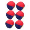 Abaodam 6pcs Small Bean Bags Round Bean Bag Toys for Boys and Girls Tossing Game Portable Family Games Accessory Pu Material Enhance Coordination view 1