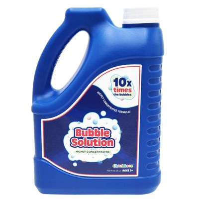 100 oz Concentrated Bubble Solution, Refills up to 8 Gallons, Non-Toxic Concentrated Solution for Bubble Machines, Giant Bubble Wands,Bubble Gun and Blowers (Single)