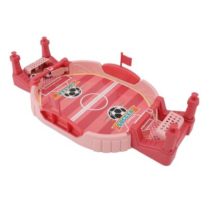 Alomejor Miniature Tabletop Foosball Game, Portable Soccer Game Finger Table Football Gamefor Two Player Play (Pink)