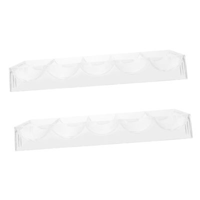 Abaodam 2pcs Poker Chip Storage Holder Acrylic Poker Chip Rack Multi-function Tray