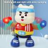 Alomejor Electric Bear Toy, Light Up and Dance with Music Portable Robot for Children with Cute Appearance view 2
