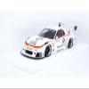 Inno Models RX7 (FD3S) LB-Super Silhouette RHD (Right Hand Drive) #41 White with Stripes and Graphics 1/18 Model Car view 1
