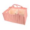 Abaodam Portable Diaper Organizer with Generous Capacity Stylish Nursery for Essentials Multi-functional Storage Basket for Diapers and Wipes for Travel and Home Use view 1