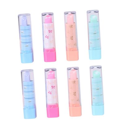 10pcs Cute Lipstick Erasers Eraser School Supplies Aesthetic for Boys and Girls Students Style