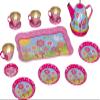Teeservice aus Blech Funky Flowers: Tablett: 23.5 x 15.5 x 1 cm, Blech, 14 Teile, per Set view 1