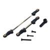 2 Pieces Steering Links Adjustable Servo Links High Strength RC Pull Rod Tie Rod for H12Y H12Y+ 1/12 RC Car Modification, Black view 1
