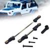 2 Pieces Steering Links Adjustable Servo Links High Strength RC Pull Rod Tie Rod for H12Y H12Y+ 1/12 RC Car Modification, Black view 2
