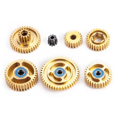 7PCS Motor Gearbox Gear Set for 1/14 for Tam-iya RC Car Tow Drag Trailer Truck Man for Scania Parts