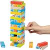 goki 56297 - Wobble Tower with Animal Motifs and Wooden Motif Cube - 55 Piece Skill Game for Children view 1
