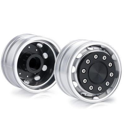 Aluminum Front Wheel Hub for Unpo-wer for Bead-Lock Wheels Rims for 1/14 for Tam-iya Truck RC Climbing Trailer Cargo Car Parts(2PCS)