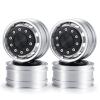 Aluminum Front Wheel Hub for Unpo-wer for Bead-Lock Wheels Rims for 1/14 for Tam-iya Truck RC Climbing Trailer Cargo Car Parts(2PCS) view 2