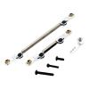 2 Pieces Steering Links Adjustable Servo Links High Strength RC Pull Rod Tie Rod for H12Y H12Y+ 1/12 RC Car Modification, Argent view 1