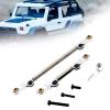 2 Pieces Steering Links Adjustable Servo Links High Strength RC Pull Rod Tie Rod for H12Y H12Y+ 1/12 RC Car Modification, Argent view 2