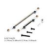 2 Pieces Steering Links Adjustable Servo Links High Strength RC Pull Rod Tie Rod for H12Y H12Y+ 1/12 RC Car Modification, Argent view 3