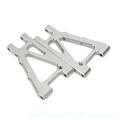 NutriEss Alloy Front Lower Arm Upgrade Parts KYOSHO 4WD Optima 1/10 Off Road Vehicle Yellow 2PCS Enhanced Performance (Silver)